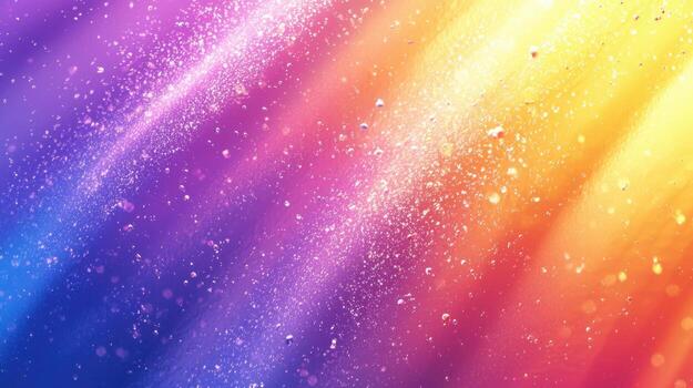 Rainbow background with water drops and light photo