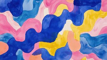 A painting of a colorful abstract pattern photo