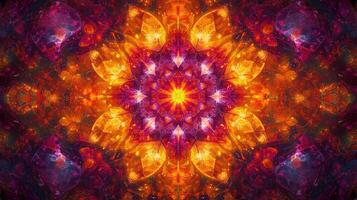 A colorful abstract image of a flower photo