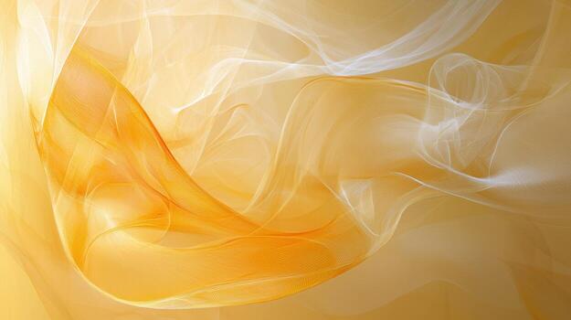 Soft yellow and white fabric waves flow gracefully, creating a sense of calm and tranquility. The light dances through the delicate layers, enhancing the gentle ambiance photo