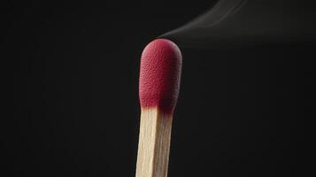 A matchstick with a red tip on it photo