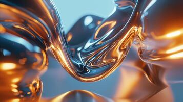 Abstract liquid metal background photo