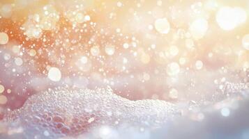 A close up of bubbles and water on a surface photo