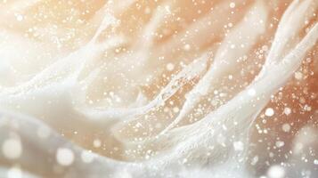 A close up of a white liquid with bubbles photo