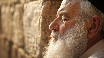 An old man with a white beard and a white hat photo