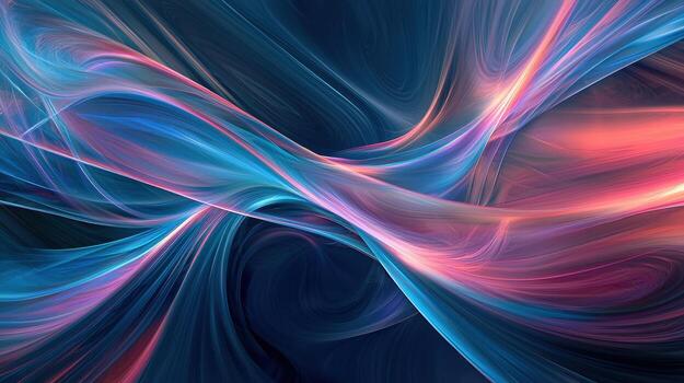 A colorful abstract background with blue and red swirls photo