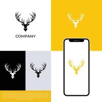 presentation logo, deer logo vector