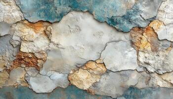 un pared con peladura pintar y grietas foto