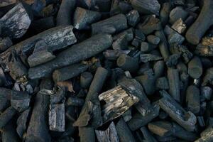 wooden charcoal for grilling photo