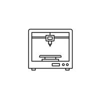 A 3d printer icon on a white background vector