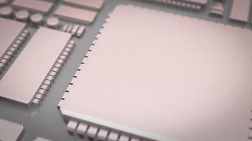 White PCB Board for It to Technology concept 3d Rendering. photo