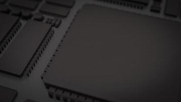 The Black PCB Board for It to Technology concept 3d Rendering. photo