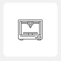 A 3d printer icon on a white background vector