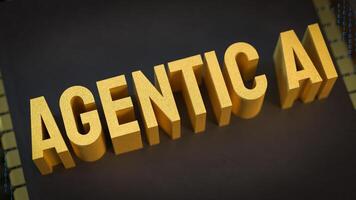 The Agentic ai for technology or it concept 3d Rendering. photo