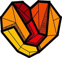 Romantic Cubism Love Illustration vector