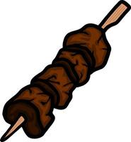 Grilled Sate Meat on a Stick vector
