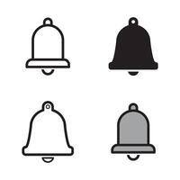 Different Styles of Notification Bell Icons vector