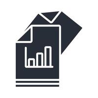 data case study icons isolated on White Background. Flat vector