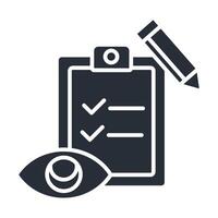 examination icons isolated on White Background. Flat vector