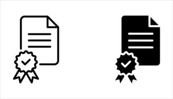certificate icon set, on white. vector