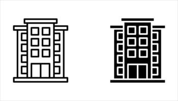 real estate icon set on white background. vector