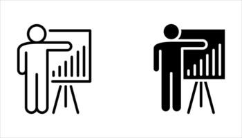 presentation icon set on white. vector