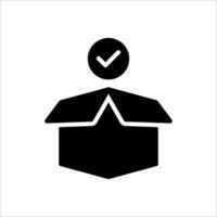 open box icon set on white. vector