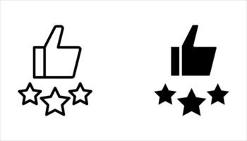 rating icon set on white. vector