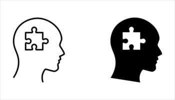 problem solving icon set on white. vector
