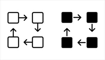 workflow icon set, vector