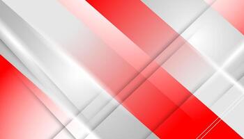 White and red geometric abstract corporate background vector