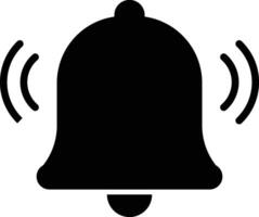 Bell notification icon. Black bell icon isolated on white background vector