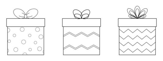 Ribbon Gift Box With Zig Zag And Dots Lines Decoration vector