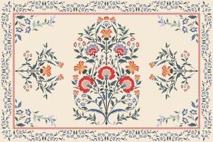 Vintage Arabic pattern.Persian colored carpet.Rich ornament for fabric design,handmade,interior decoration,textiles.Abstract design of persian carpet with geometric ornament.Moroccan style background vector