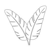Each stroke in bird feather single-line art reflects the beauty and fragility of the feather, symbolizing both strength and vulnerability vector