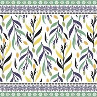 pillow cover design with ornamental floral pattern and seamless repeat for textile graphics vector