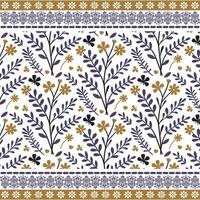 intricate seamless floral pattern with detailed ornamental art for textile and bedding vector