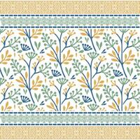 beautiful floral border pattern with abstract repeat design for textile graphics vector