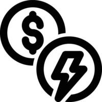 Electric Cost, Power Cost Outline Icon vector