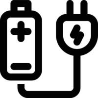 Battery Charge, Rechargeable Battery Outline Icon vector