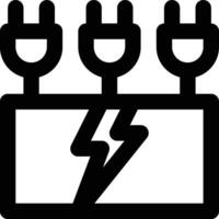 Power Supply, Power Source Outline Icon vector