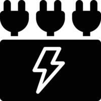 Power Supply, Power Source Glyph Solid Icon vector