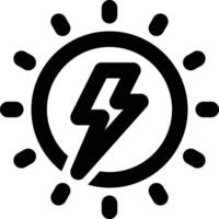 Solar Energy, Solar Electric Outline Icon vector