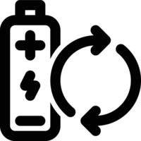 Rechargeable Battery, Battery Charge Outline Icon vector