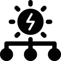 Solar Energy System Glyph Solid Icon vector