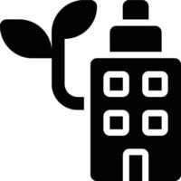 Green Building, Ecology Glyph Solid Icon vector