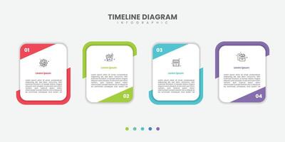 Business infographic template with 4 options, steps, process chart. Can be used for workflow layout, diagram, annual report, web design vector
