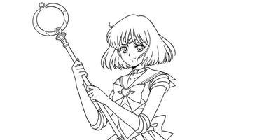 Sailor moon coloring pages vector
