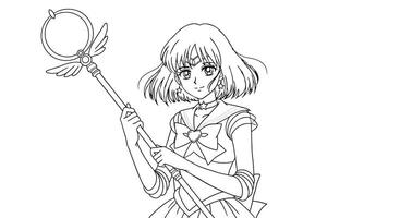 Sailor moon coloring pages vector