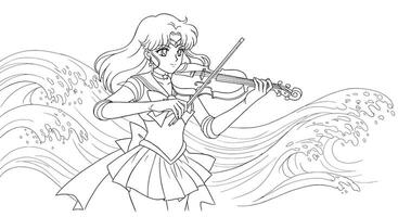 Sailor moon coloring pages vector